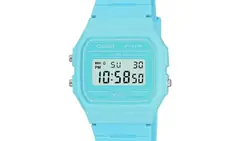 Blue Casio F-91W digital watch
